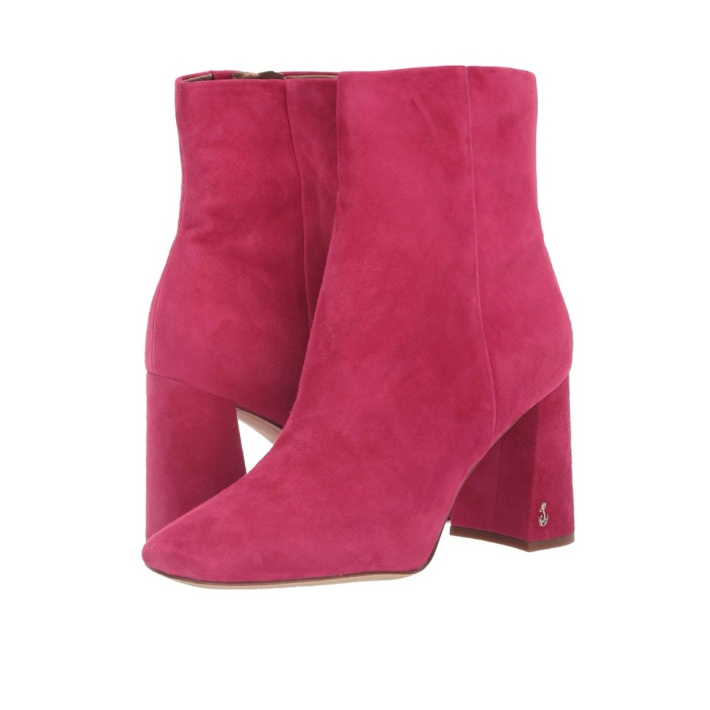 Sam Edelman Women's Fawn Booties Size 7W Dahlia Pink